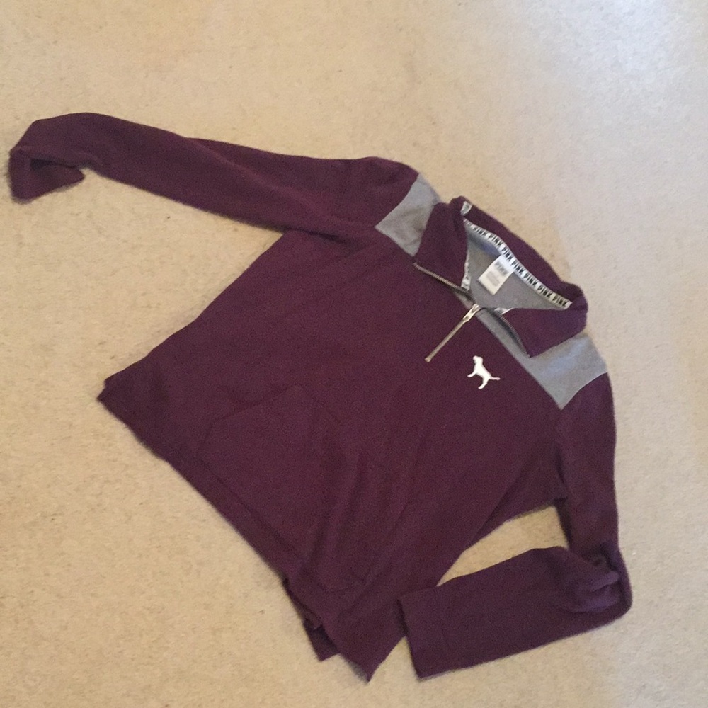 Pink quarter zip